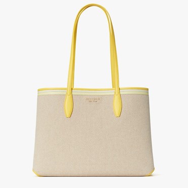 Women's Kate Spade All Day Canvas Large Tote Bags Yellow Multicolor | FG9537641