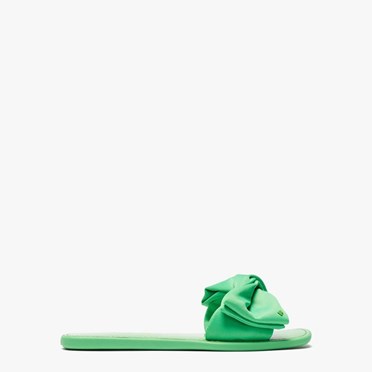 Women's Kate Spade Bikini Bow Slides Green | IV3578190