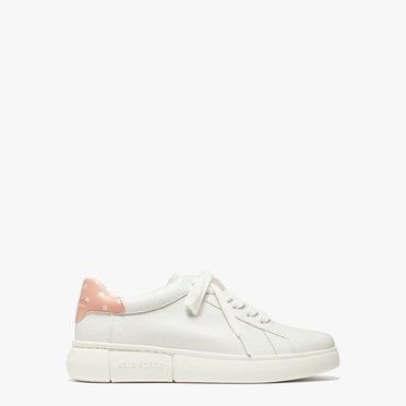 Women's Kate Spade Lift Sneakers White / Rose | JB4972351