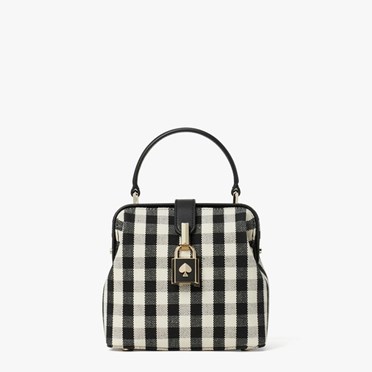 Women's Kate Spade Remedy Gingham Small Crossbody Bags Black Multicolor | MI1340675