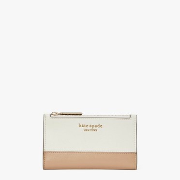 Women's Kate Spade Spencer Small Bifold Wallets White / Brown | LF1523786