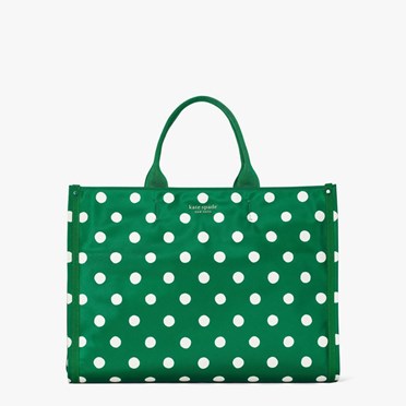 Women's Kate Spade The Little Better Sam Sunshine Dot Large Tote Bags Green | VJ4768315