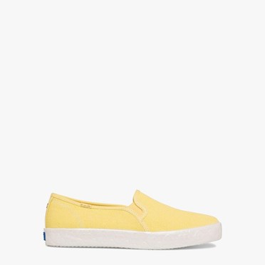 Women's Kate Spade x Keds Double Decker Logo Foxing Canvas Sneakers Yellow | ZY0865172