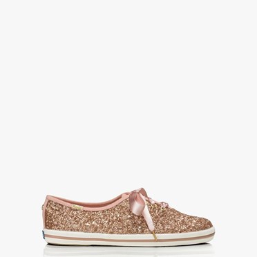 Women's Kate Spade x Keds Glitter Sneakers Rose Gold | LP8035416