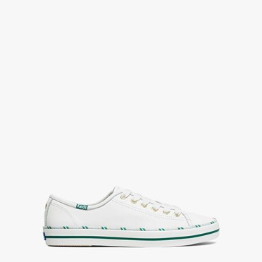 Women's Kate Spade x Keds Kickstart Leather Sport Sneakers White / Blue | LA5963201