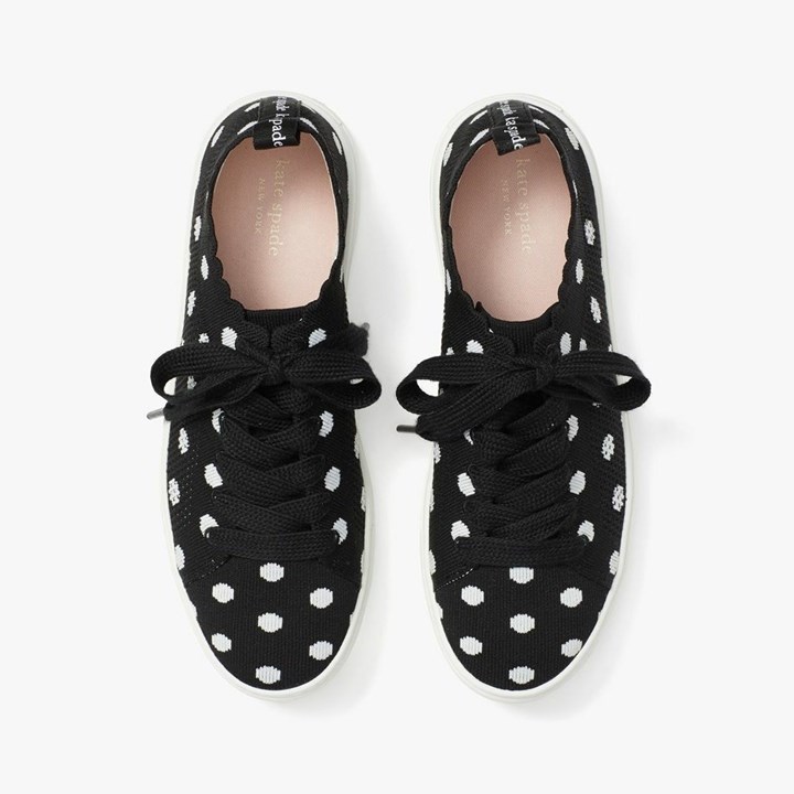 Women's Kate Spade Abbie Sneakers Black / White | JR0385617