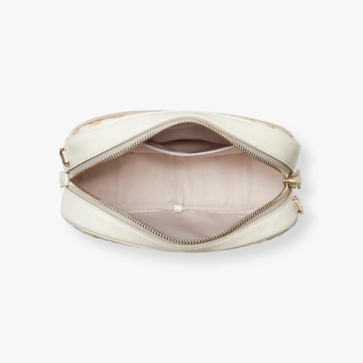 Women's Kate Spade Astrid Straw Medium Crossbody Bags Cream | AK5497863