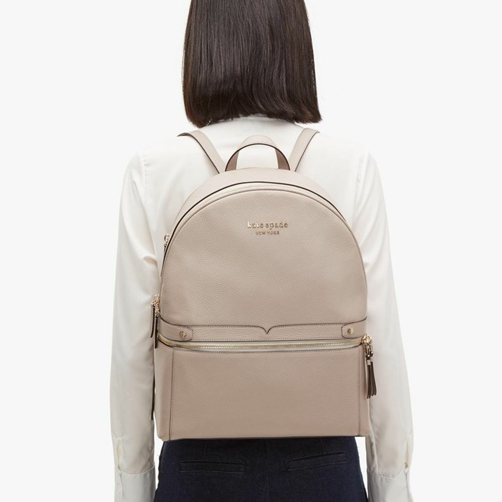 Women's Kate Spade Day Pack Large Backpack Grey Brown | WH5302461