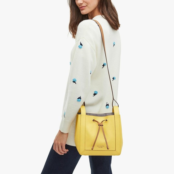 Women's Kate Spade Grab Small Bucket Bags Yellow Multicolor | AZ9728361