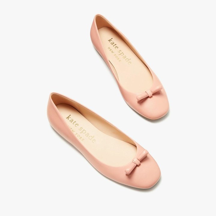 Women's Kate Spade Kiersten Bow Ballerinas Rose | UC5321876