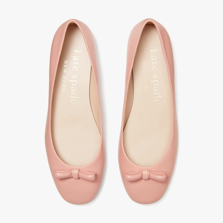 Women's Kate Spade Kiersten Bow Ballerinas Rose | UC5321876