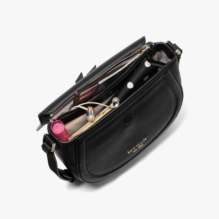 Women's Kate Spade Knott Medium Crossbody Bags Black | QU3140728