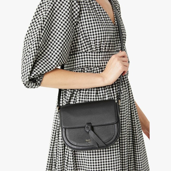 Women's Kate Spade Knott Medium Crossbody Bags Black | QU3140728