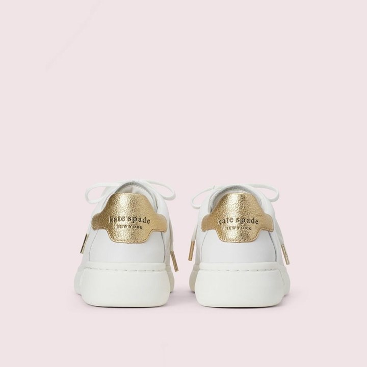 Women's Kate Spade Lift Sneakers White / Gold | BI8941725