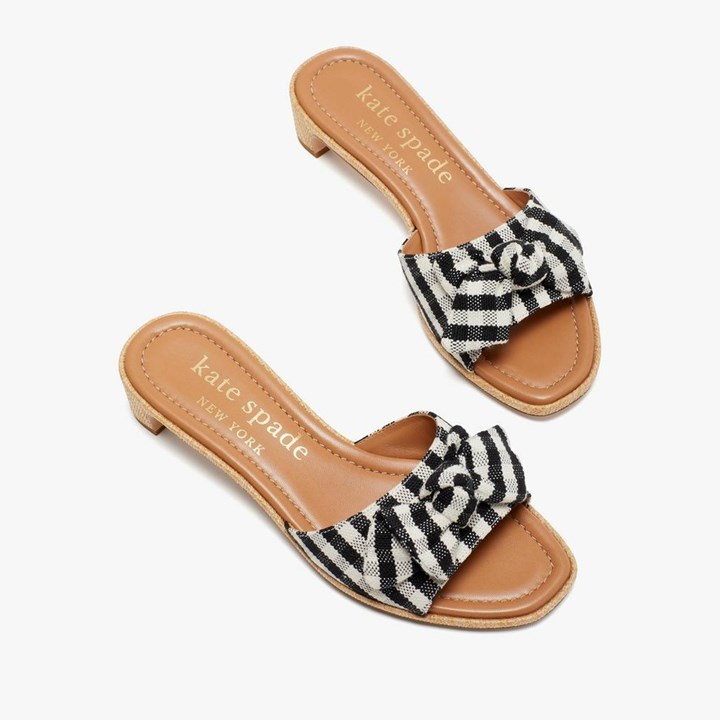 Women's Kate Spade Lilah Slides Black / Cream | FP5704382