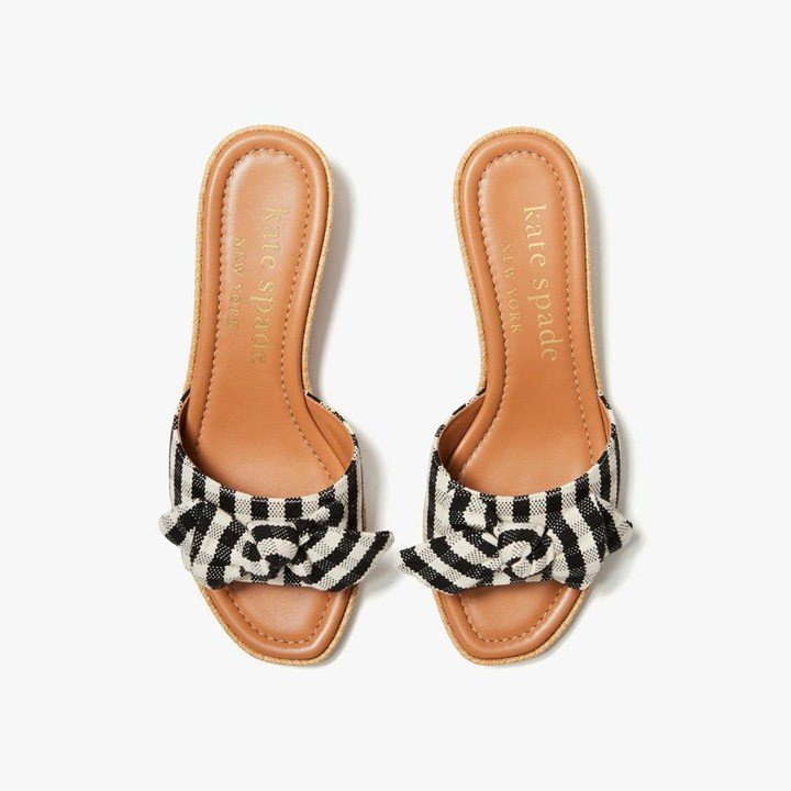 Women's Kate Spade Lilah Slides Black / Cream | FP5704382