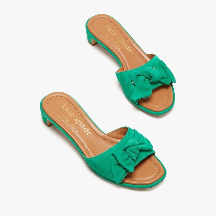 Women's Kate Spade Lilah Slides Green | QC2156839