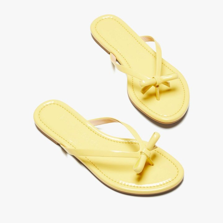 Women's Kate Spade Petit Flip Flops Yellow | BQ2967308