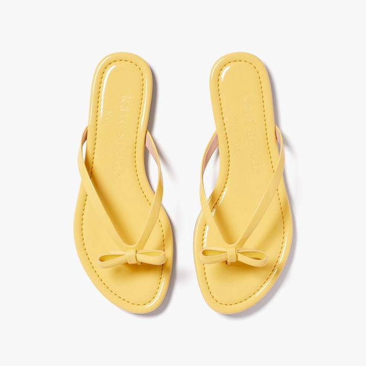 Women's Kate Spade Petit Flip Flops Yellow | BQ2967308