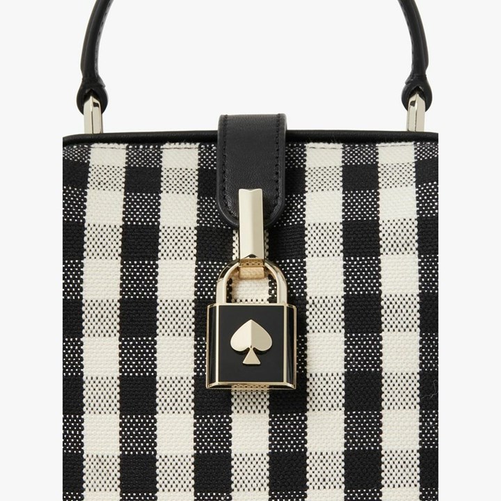 Women's Kate Spade Remedy Gingham Small Crossbody Bags Black Multicolor | MI1340675