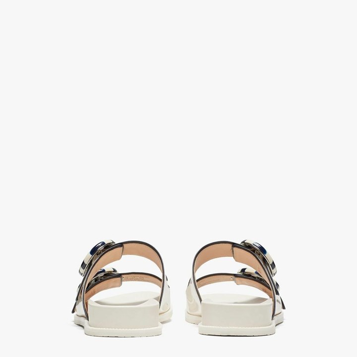 Women's Kate Spade Rhodes Slides White / Blue | FA7251983