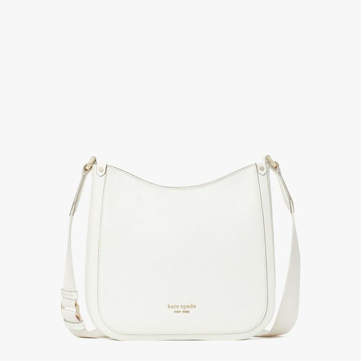 Women\'s Kate Spade Roulette Medium Messenger Bags White | GU7085692