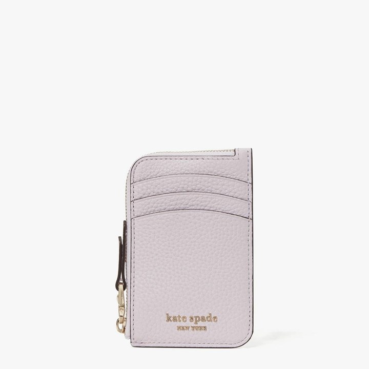 Women\'s Kate Spade Roulette Zip Card Holder Grey | BV1693482