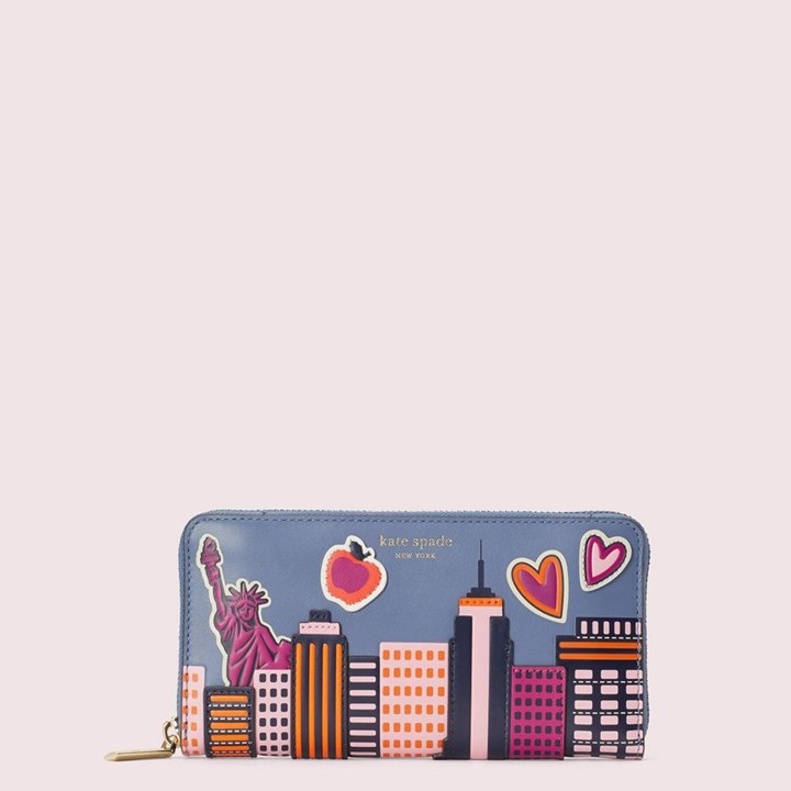 Women\'s Kate Spade Scenic Route Nyc Zip-Around Continental Multicolor Wallets Multicolor | RM5296408