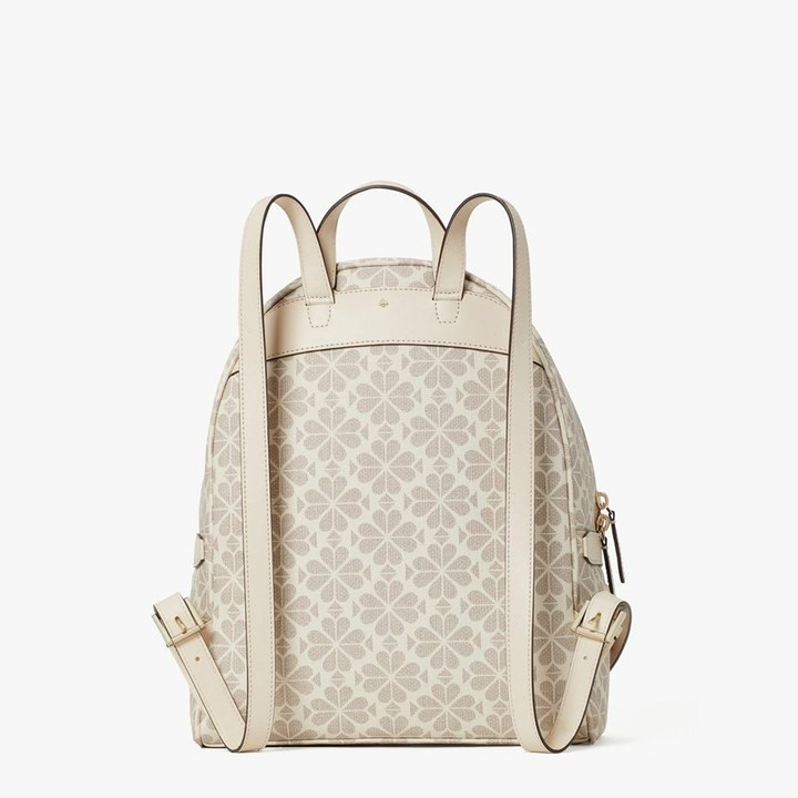 Women's Kate Spade Spade Flower Coated Canvas Day Pack Medium Backpack White Multicolor | CE5460382