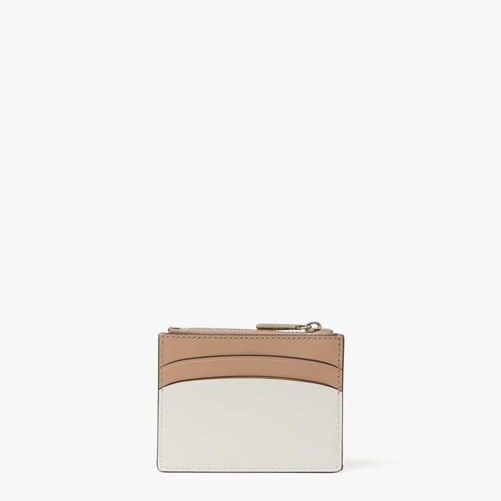 Women's Kate Spade Spencer Coin Card Holder White / Brown | CM3250916