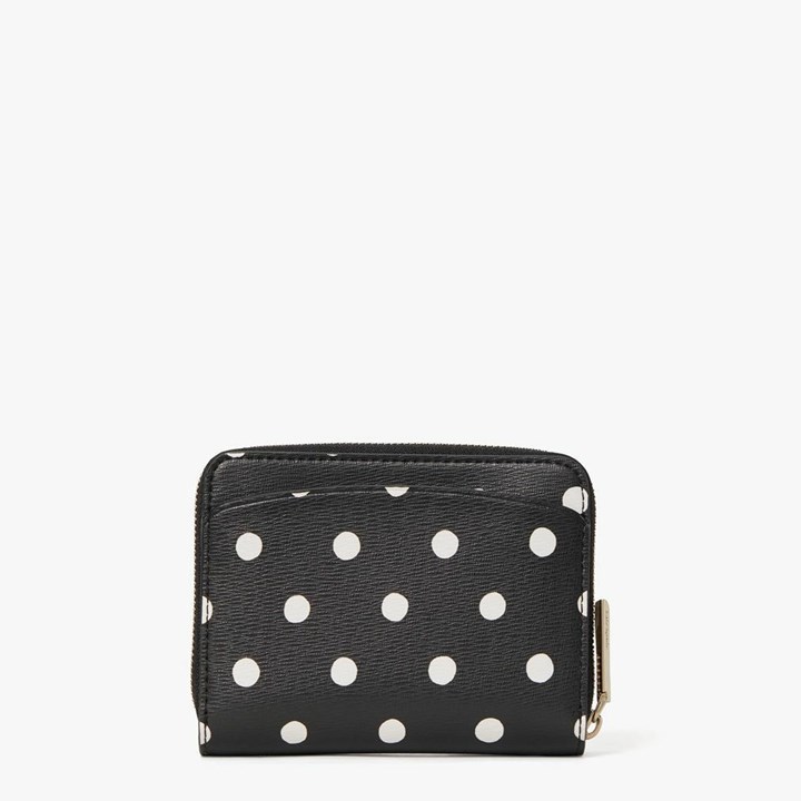 Women's Kate Spade Spencer Sunshine Dot Small Wallets Black Multicolor | ZW9124850