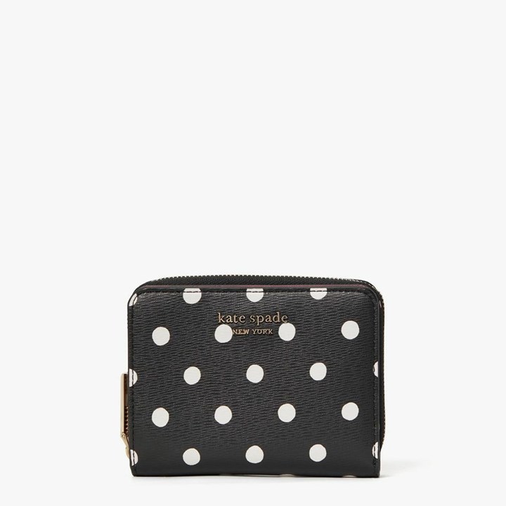 Women\'s Kate Spade Spencer Sunshine Dot Small Wallets Black Multicolor | ZW9124850