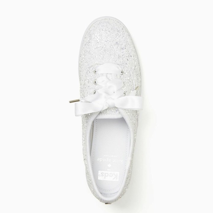 Women's Kate Spade x Keds Champion Glitter Sneakers White | YE0358647