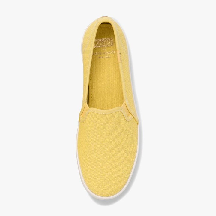 Women's Kate Spade x Keds Double Decker Logo Foxing Canvas Sneakers Yellow | ZY0865172