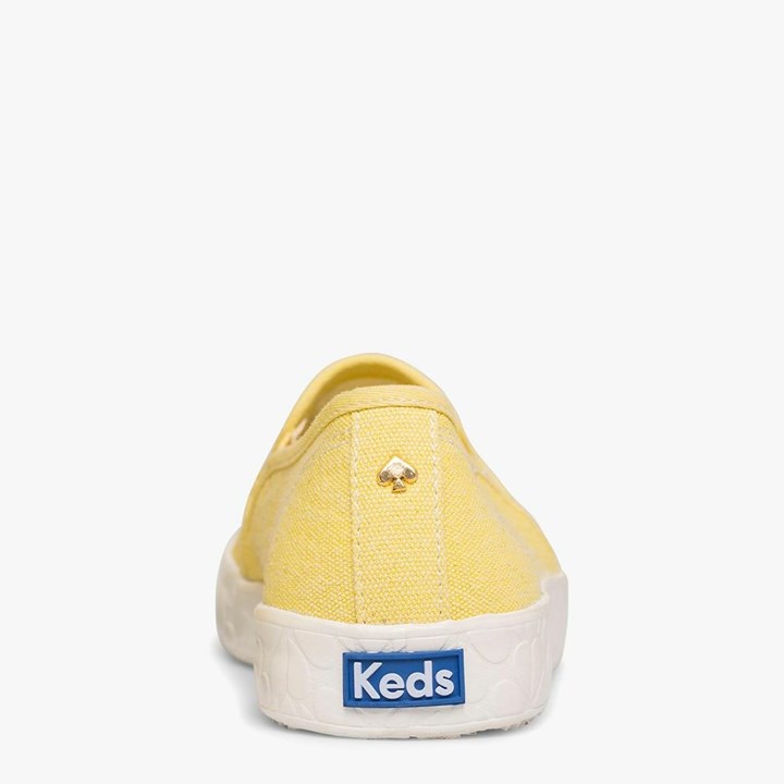 Women's Kate Spade x Keds Double Decker Logo Foxing Canvas Sneakers Yellow | ZY0865172