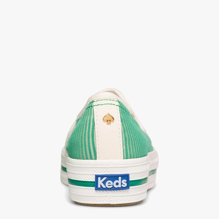 Women's Kate Spade x Keds Triple Decker Striped Mesh Sneakers White | MD8613025