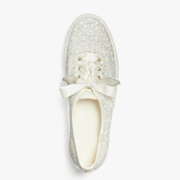 Women's Kate Spade x Keds Triple Glitter Sneakers Cream | HC1078492