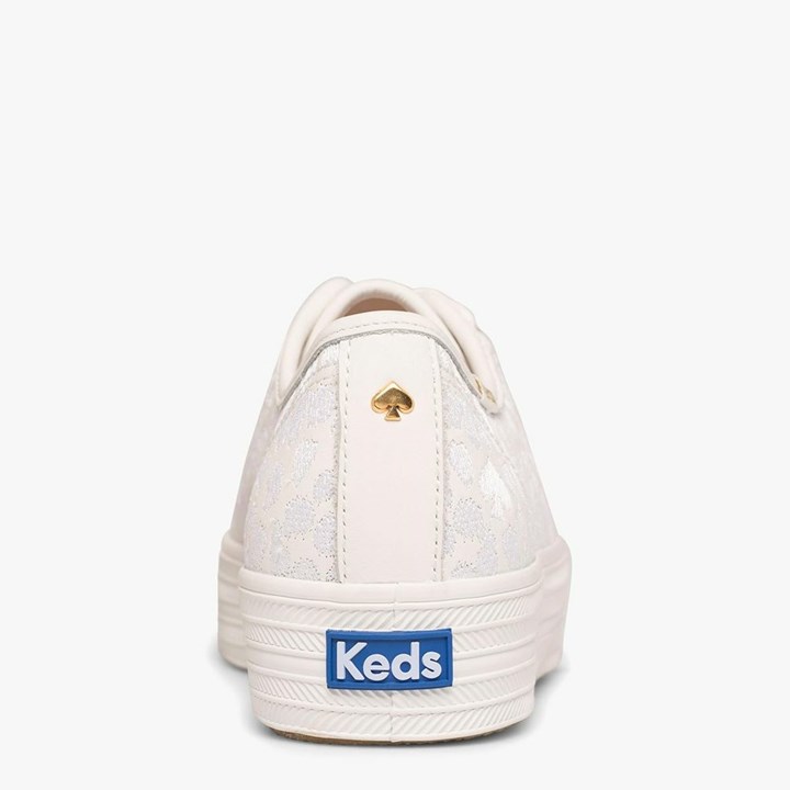 Women's Kate Spade x Keds Triple Kick Embroidered Sneakers White | XG6493052